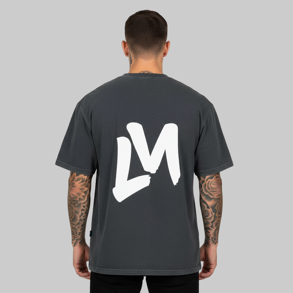 Statement Tee - Oversized - dark grey