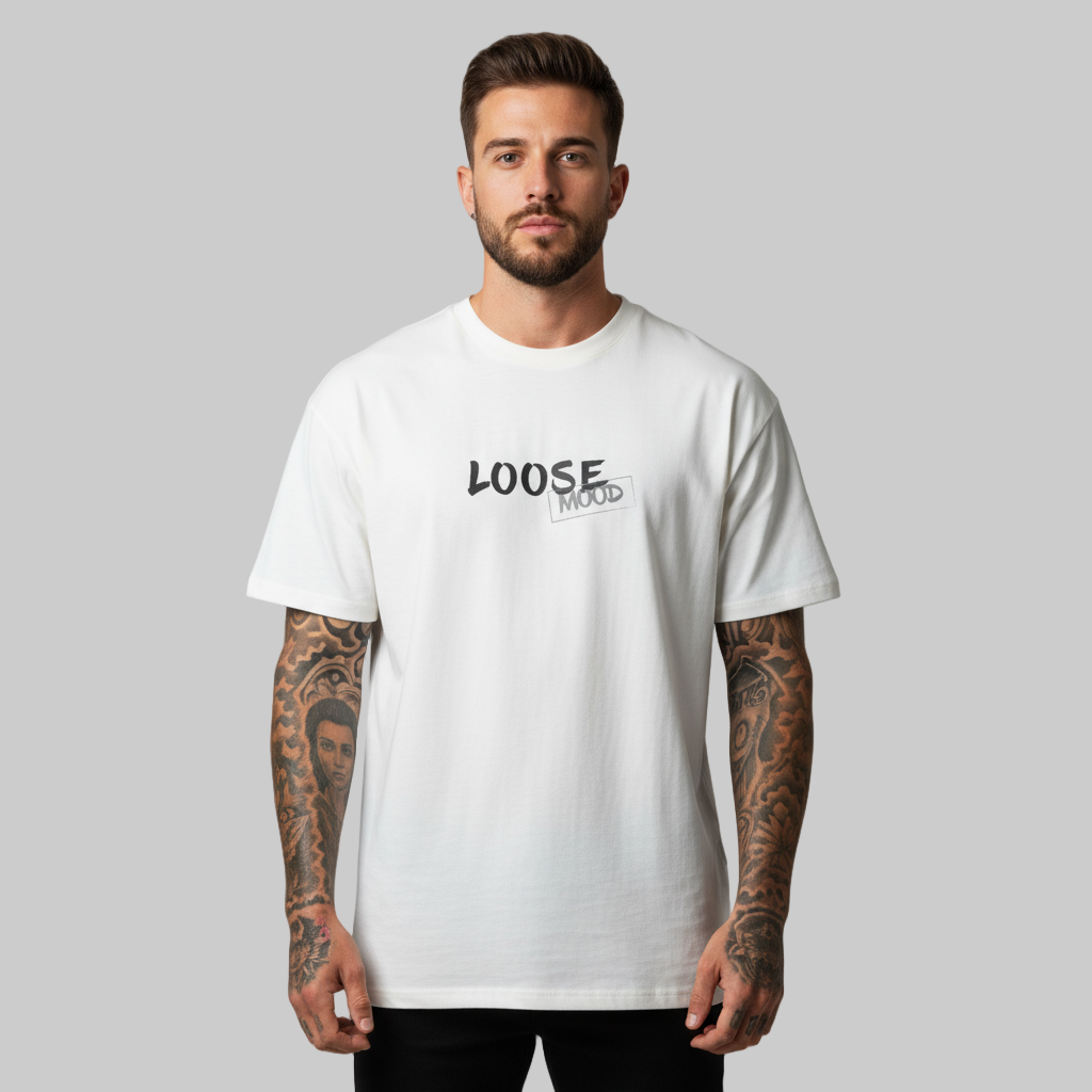 Statement Tee - Oversized - white