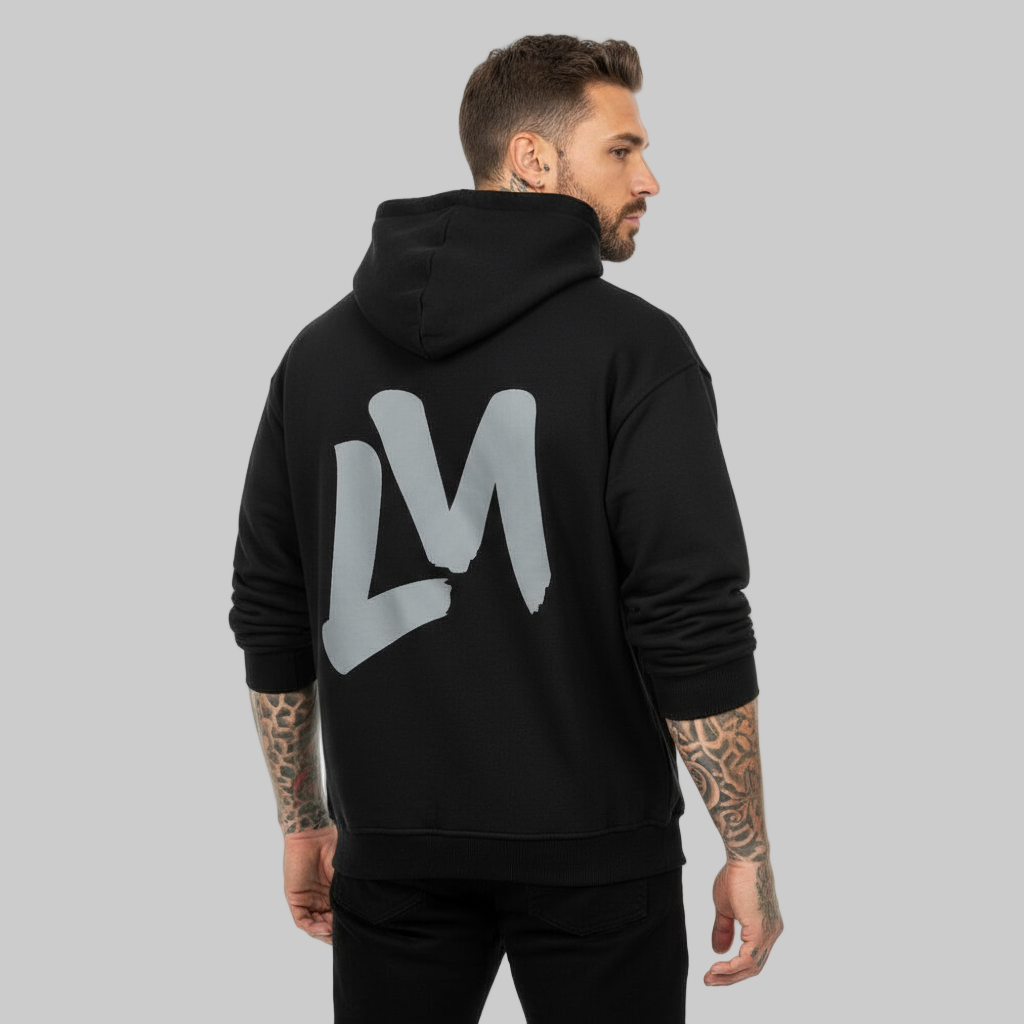 Statement Hoodie - Oversized - black