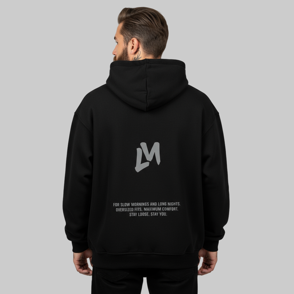 Frame Hoodie - Oversized - black