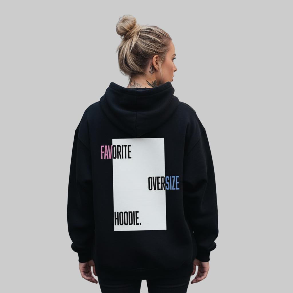 Fav Hoodie - Oversized - black